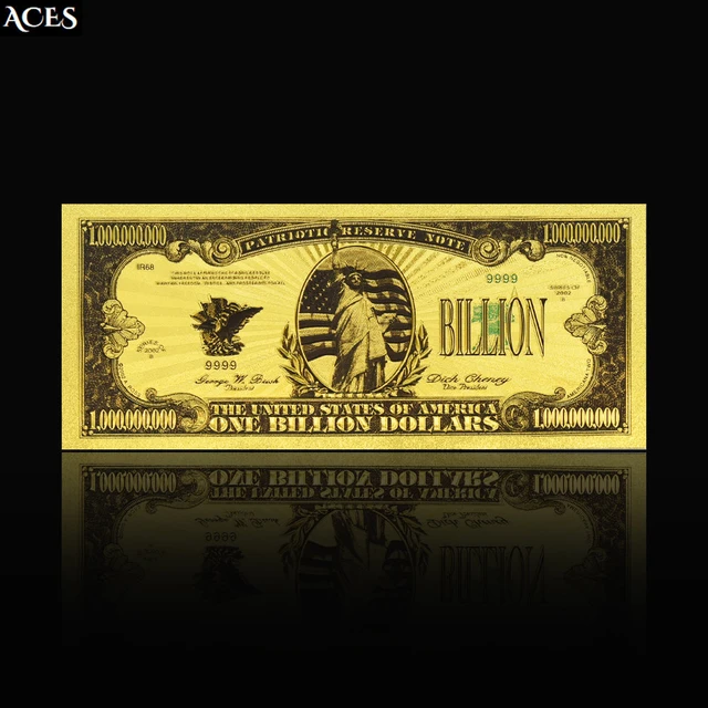 US Gold Banknote Color $1 Million Dollar Currency Bill Banknote With COA -  AliExpress
