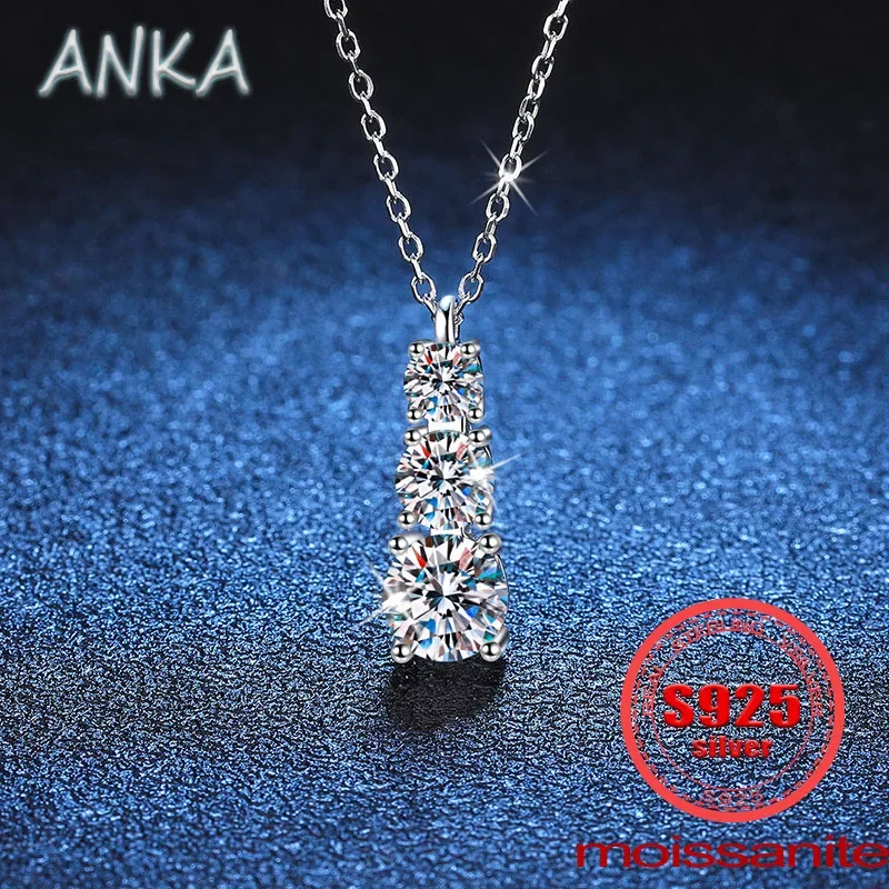 

Женский кулон из серебра 925 пробы с муассанитом, 1,8 карат