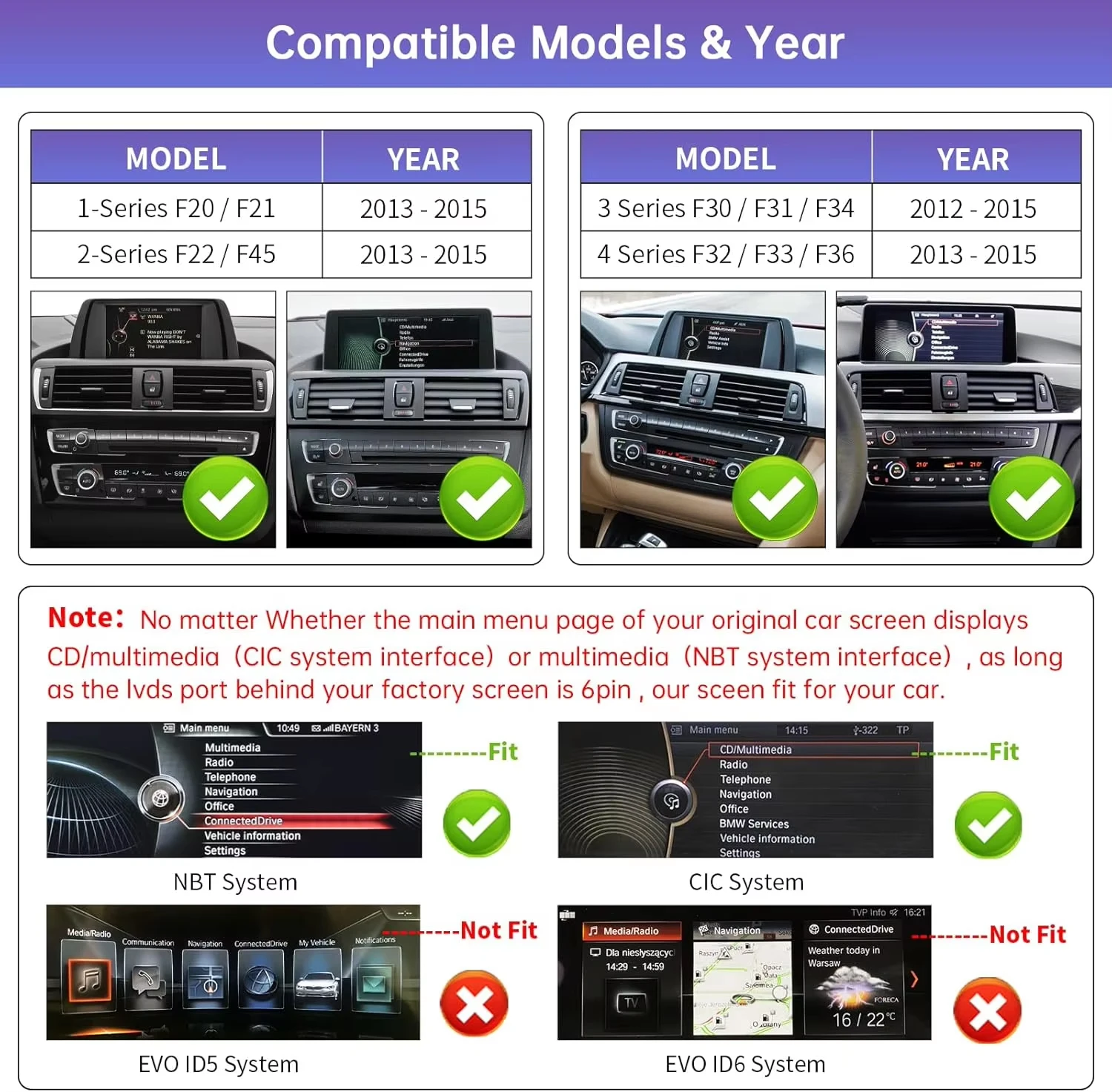 Kabelloser CarPlay Android Auto Adapter für BMW F10 F11 F01 F56 F25 F20 F21 F22 F23 F30 F31 F32 F33 F34 F36 NBT-System – Detail 1