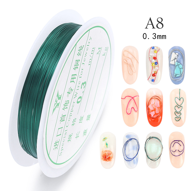 Nail Art Copper Thread Jewelry Metal Thread Nail Art Copper Thread Nail Accessories DIY Bead String Jewelry Accessories