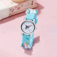 Cute Unicorn Pattern Children's Cartoon Watch Silicone Children's Watch Boys and Girls Cute Cartoon Quartz Watch 2