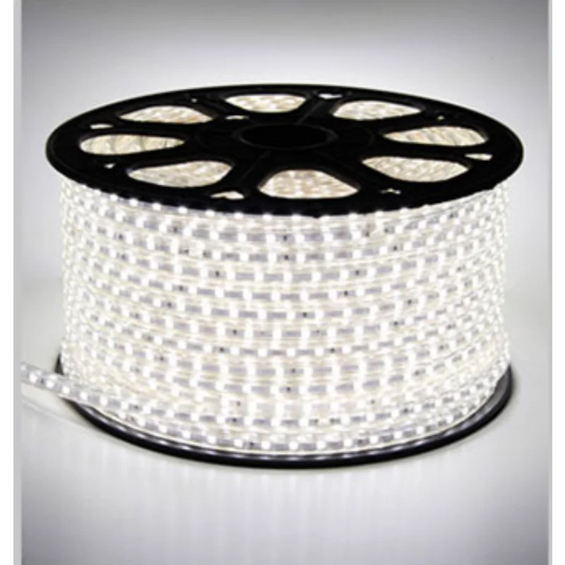 흰색 Led 빛 스트립 220V SMD 5050 60Led/m IP67 방수 따뜻한 흰색 LedStrip 220V 볼트 Led 스트립 빛 방 침실 220V