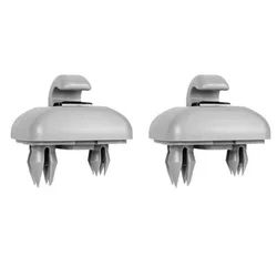Dual Car Sun Visor Clip Hook in Black/Beige/Gray - Interior Accessory (2pcs Gray)