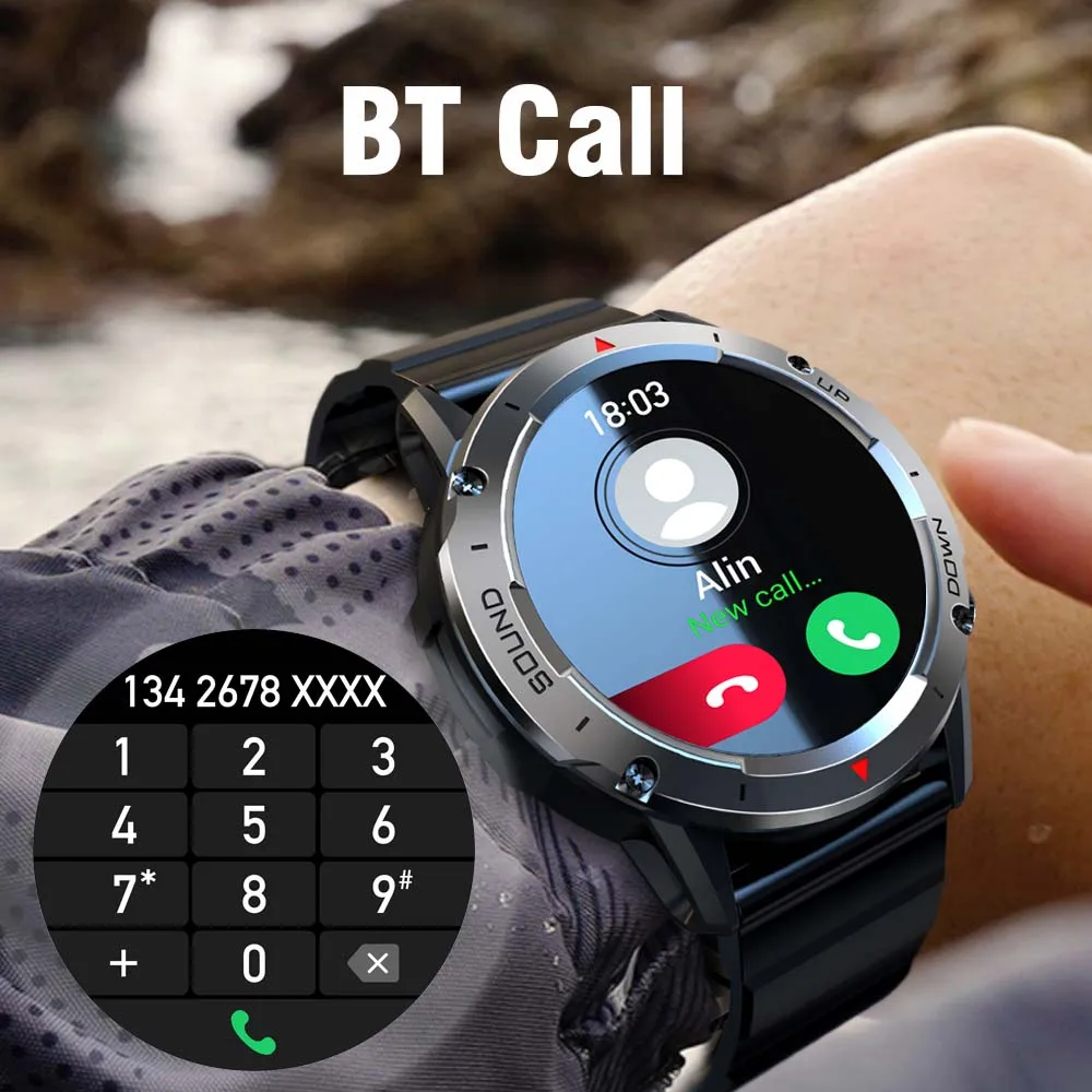 SENBONO  Ʈ ġ   ̾ 400mAh ͸ IP68  1.39  ȭ ߿  Smartwatch 
