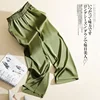 Acetate Silk Satin Straight-leg Pants Women's Summer Triacetate Silk Wide-leg Pants High Waist Drape Silk Smooth Long Pants 1