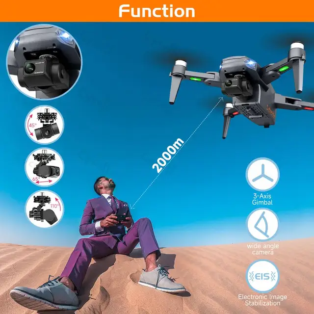Gps drone rg k hd camera axis gimbal anti shake aerial photography brushless motor aircraft