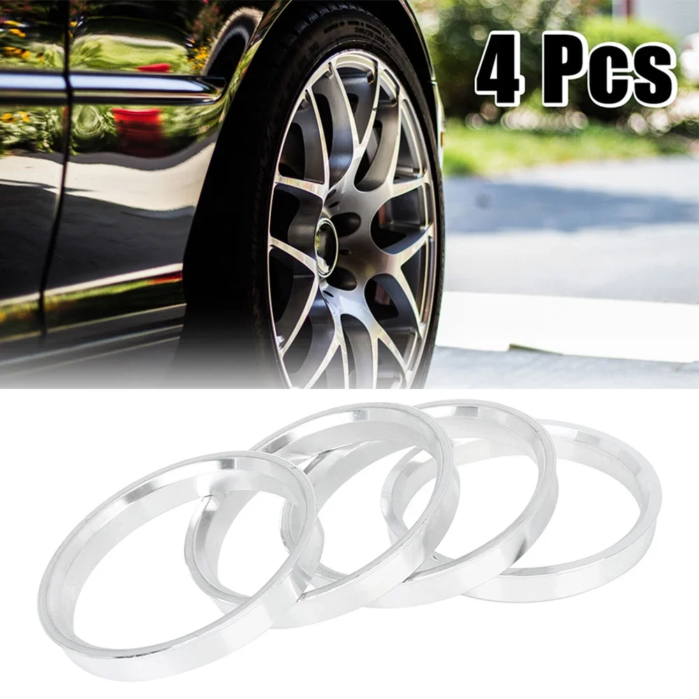4pcs/set Aluminum Car Hub Centric Rings 72.6mm Car Hub to 74.1mm Wheel Bore for BMW Centric Rings Accessories wheel adapters spacers