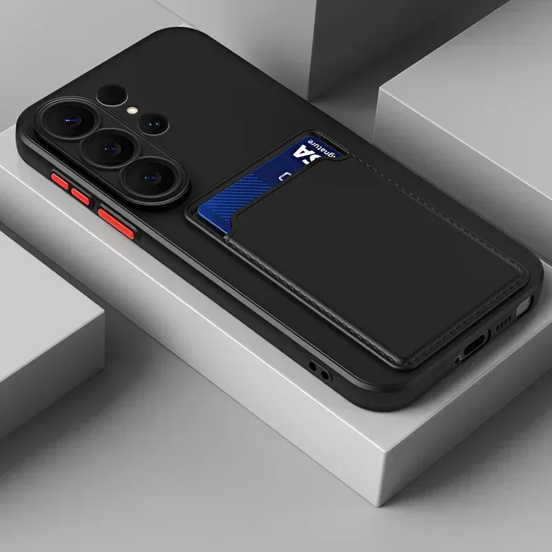 Liquid Silicone Wallet Card Holder Phone Case Cover