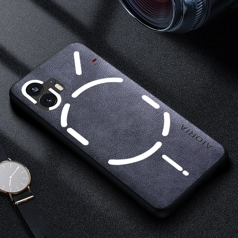 Premium Luxury Leather Retro Business Style Solid Color Phone Case