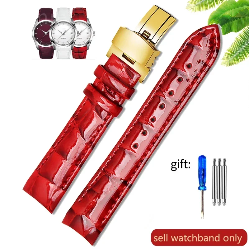 Elegant Genuine Leather Watch Strap - Waterproof & Sweatproof 18mm Women's Band Accessories