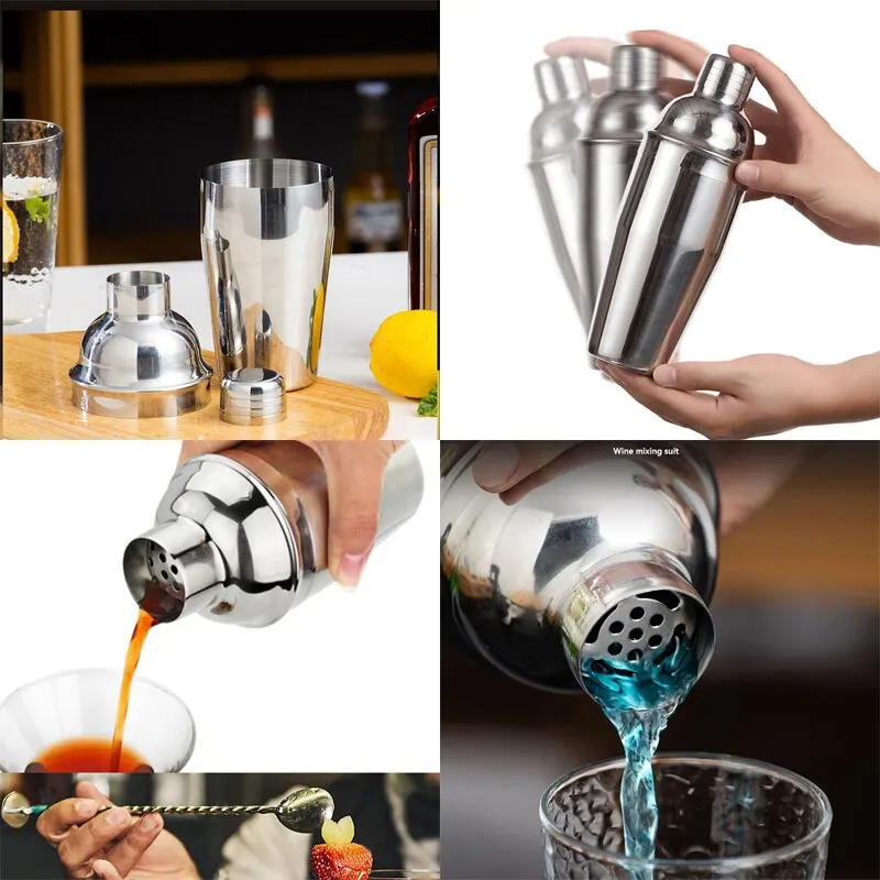 Premium Cocktail Shaker Set with Recipe Guide - Complete Bartending Kit with Bar Tools and Accessories