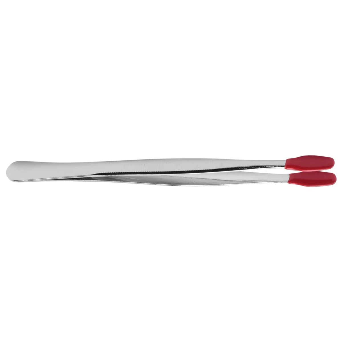 

2 Pieces of Rubber Tip Tweezers PVC Silicone Precision Tweezers Laboratory Industrial Hobby Craft Tweezers Tool-Red