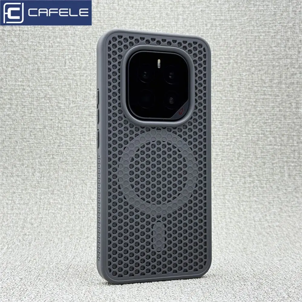 Honeycomb Heat Dissipation Breathable Magnetic Back Phone Case