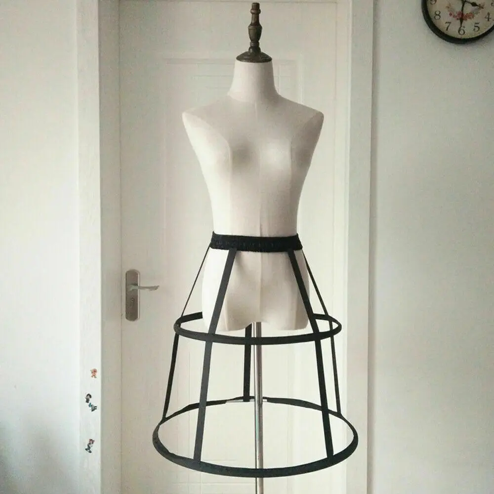 

Lolita Girls Crinoline Cage Black White Petticoat Hoop Skirt Underskirt Dress