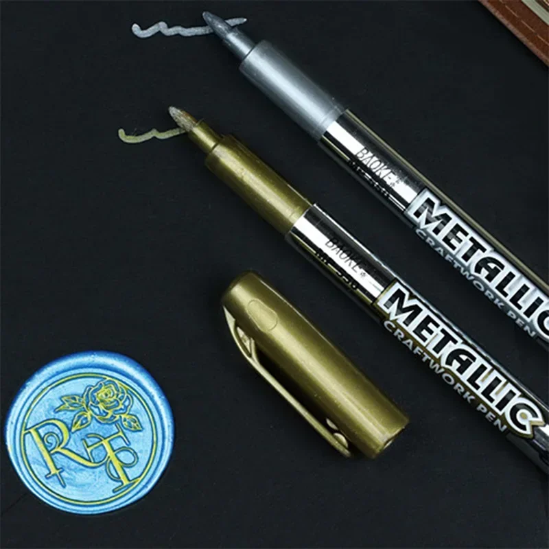 Fire Paint Seal Special Pens Graffiti Wax Stamp Markers Pen Sealing Stamp Vintage Waxing Coloring 6 Colors