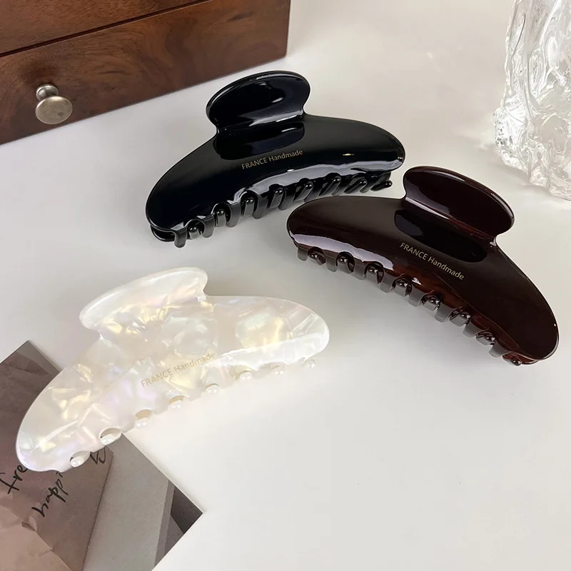 Minimalist Commuter Hair Clip - Versatile Acetate Shark Clip for Women Elegant 2026 New Style Back-of-Head Hair Clip