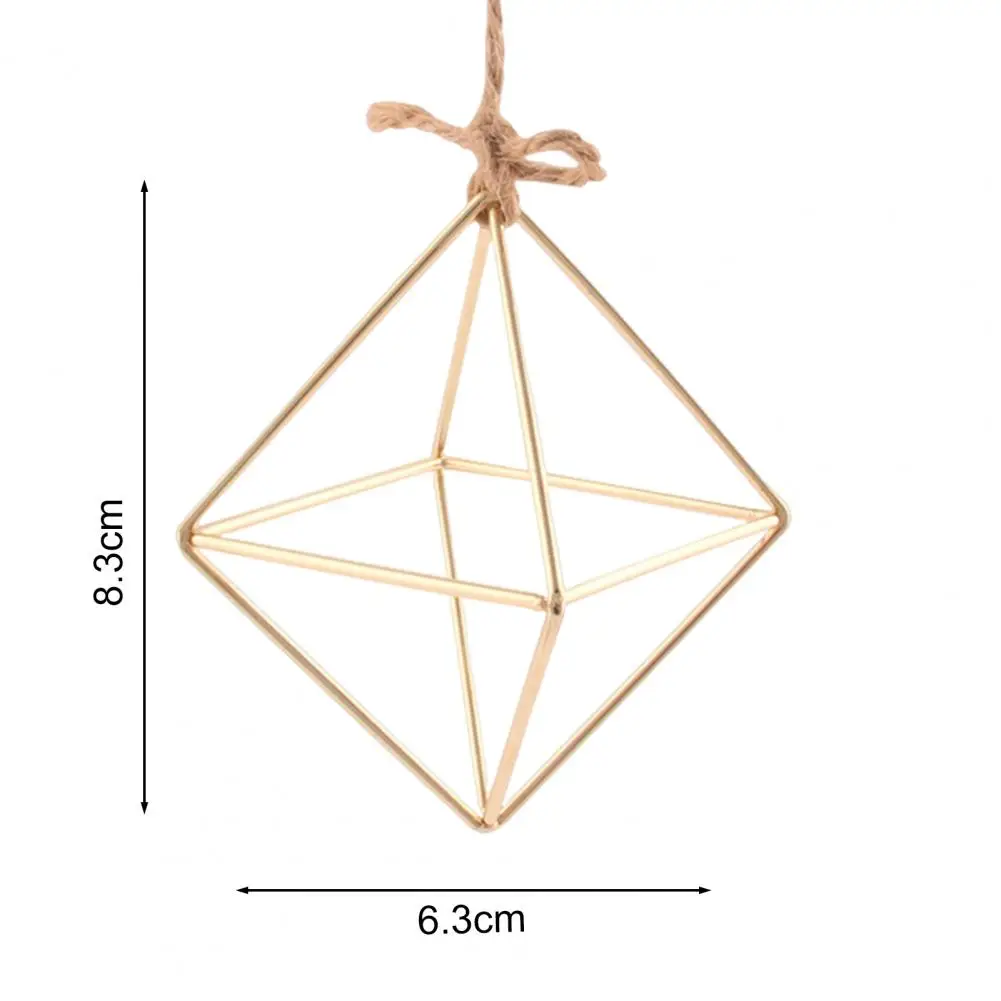 Hollow Flowerpot Propagation Stations Glass Hanging Geometric Plant Iron Stand Air Plant Holder Wedding Home Dinning Room Decor