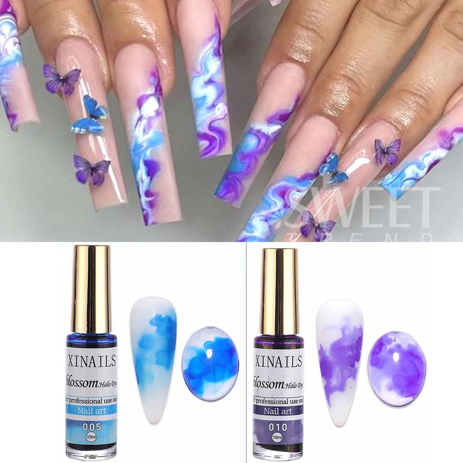 10ml Blooming Nail Gel Polish Marble Watercolor Ink DIY Flower Design Smudge Spreading UV LED Soak Off Manicure Painting Varnish