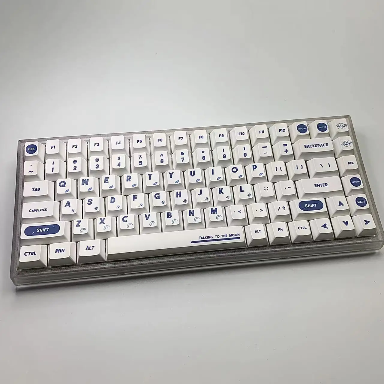 Tema Aeroespacial Pbt Keycaps Teclado Mecânico Minimalismo Keycap Perfil Cereja Personalizado 126 Chaves - Imagem 4