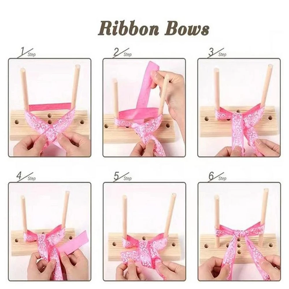 Ribbon Garland Bow Maker Double Sided Wooden Bow Making Tool DIY Party  Birthday Decor Christmas Holiday Gifts Ribbon Crafts tool - AliExpress