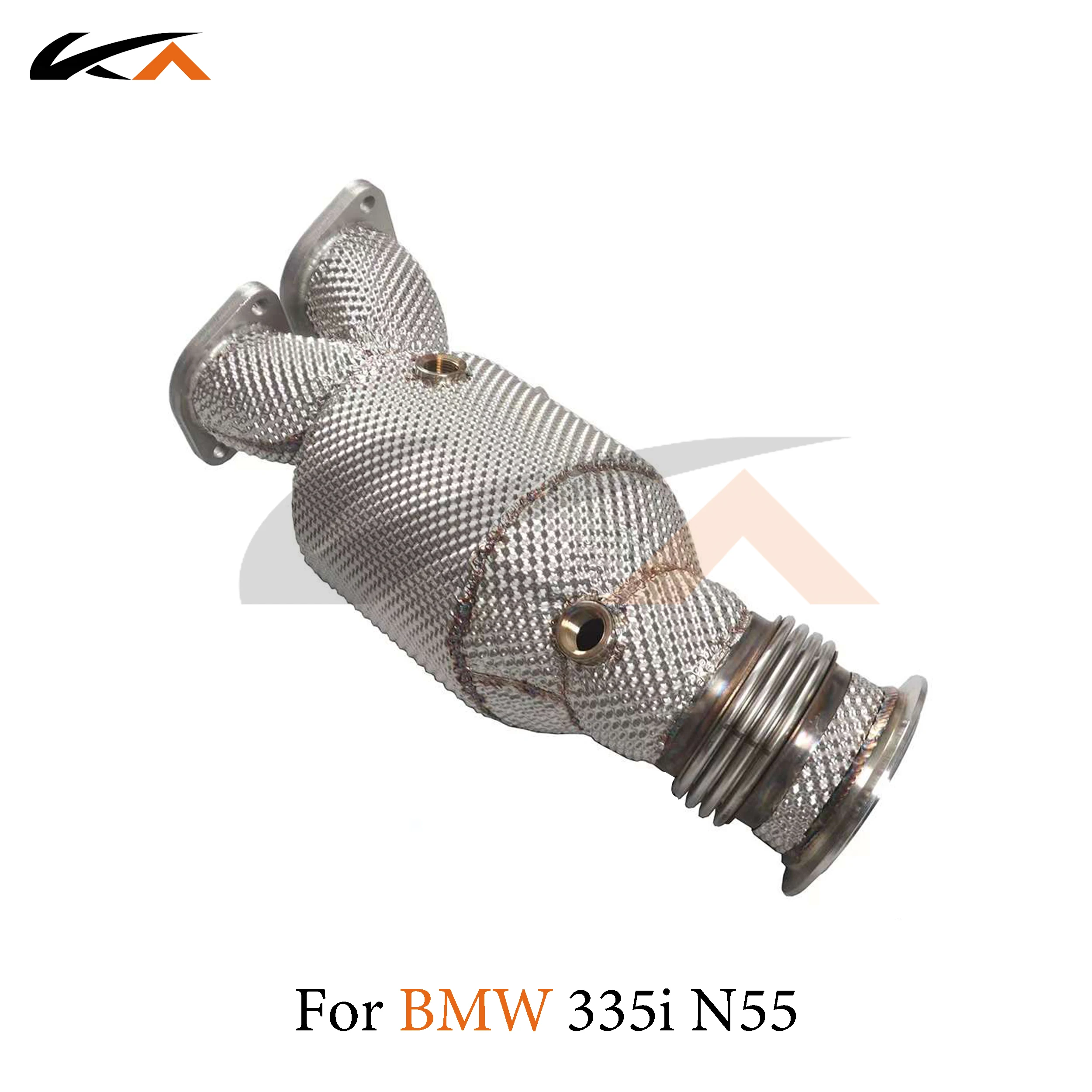 KA 튜닝 다운파이프 배기 스테인리스 스틸 헤더, BMW 335i e92 n55 3.0t 성능 자동차 부품, 열 차폐 촉매 작용