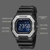 SMAEL 8059 Digital  Brand LED Clock Waterproof Auto Date Military Army Green Square Wristwatches Men Watch Digital Sport Watches 3