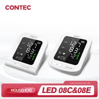 CONTEC Portable Automatic Digital Blood Pressure Monitor BP Monitor Monitoring Leval Sphygmomanometer Big LED Display 08C/08E 1