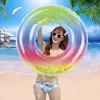 Swimming Rings Glitter Pool Foats  Adult Children Inflatable Pool Tube Float Water Toy Swim Laps Summer Swimming Pool Beach Toys 4