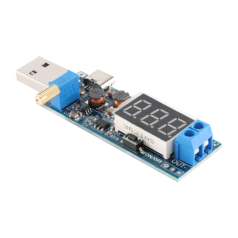 Powercon Out DAOKAI Mini DC-DC 12-24V A 5V 3A Modulo Di Alimentazione Step-down Convertitore Buck Di Tensione Regolabile Efficienza Del 97,5% 1,8V 2,5V 3,3V 5V 9V 12V Per Arduino - 10 Pezzi