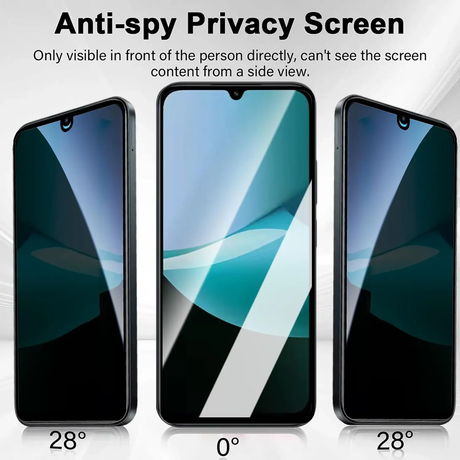 Privacy Tempered Glass Screen Protector with Easy Installation Kit - 2 Pack