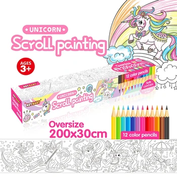 Coloring Paper Roll Drawing Toys for Children Montessori Color Filling Paper  Sticker Learning Educational Toy for Kids 1