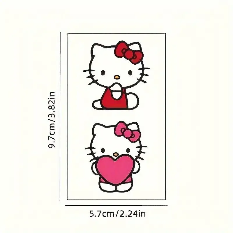 Hello Kitty Temporary Tattoos Kuromi Cute Anime Waterproof Tattoos Sanrio Durable Color Kawaii Tattoo Sticker Gifts 6