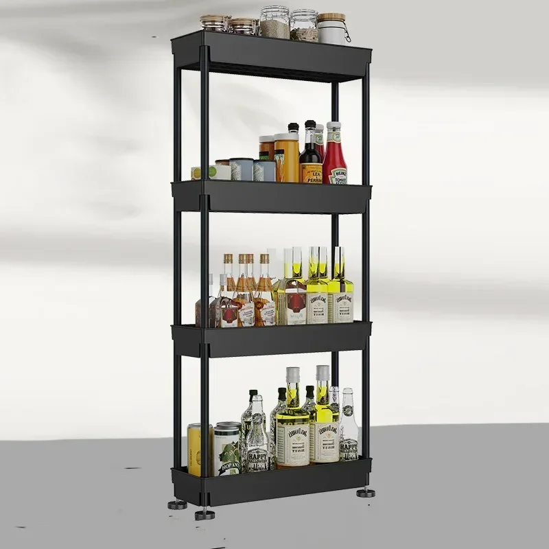 Bathroom Crevice Storage Rack Kitchen Narrow Cabinet Living Room Floor-to-ceiling Slot Shelf