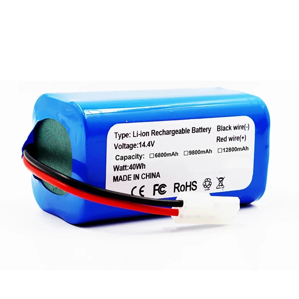 4S1P 14.4V li-ion battery pack 6800mAh for Xiaomi Mi robot vacuum MOP Essential G1 MJSTG1 SKV4136GL H18650CH R30 R35 rechargeable battery,vacuum cleaner battery