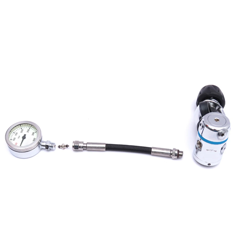 

Diving Back BCD High Pressure Gauge SPG Metal Single Gauge Luminous Dial Tool for Divers 360bar Pressure Upper Limit