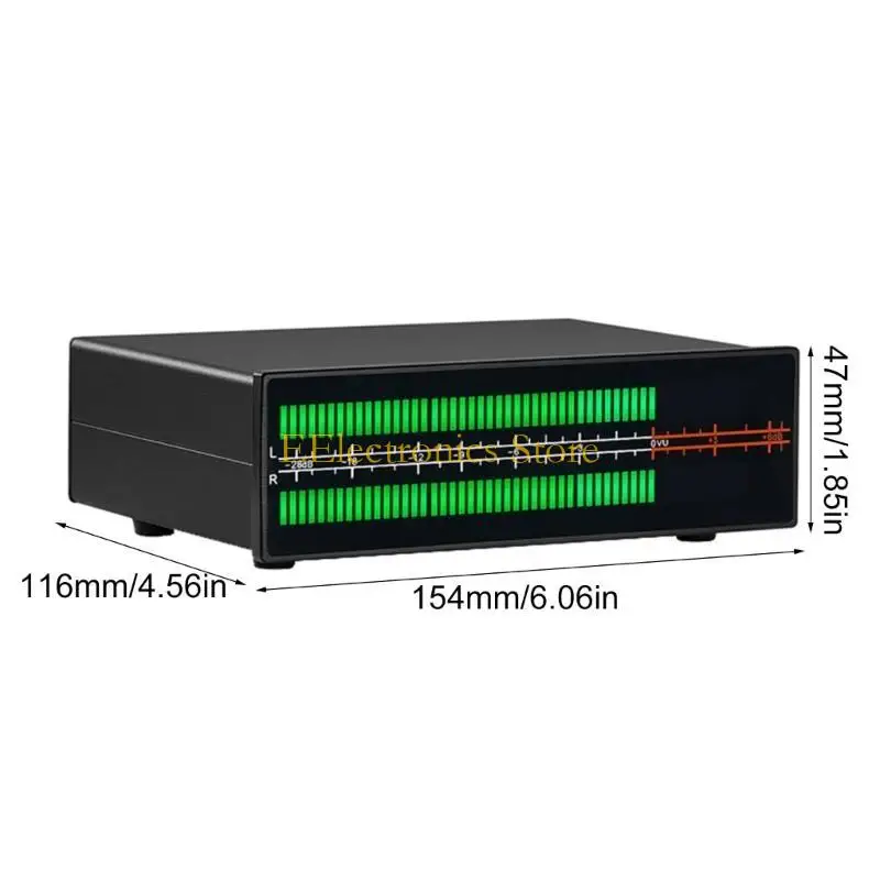 B03C LED 음악 스펙트럼 시각화 장치 스테레오 청각 분배기 2채널 사운드 동적 측정기