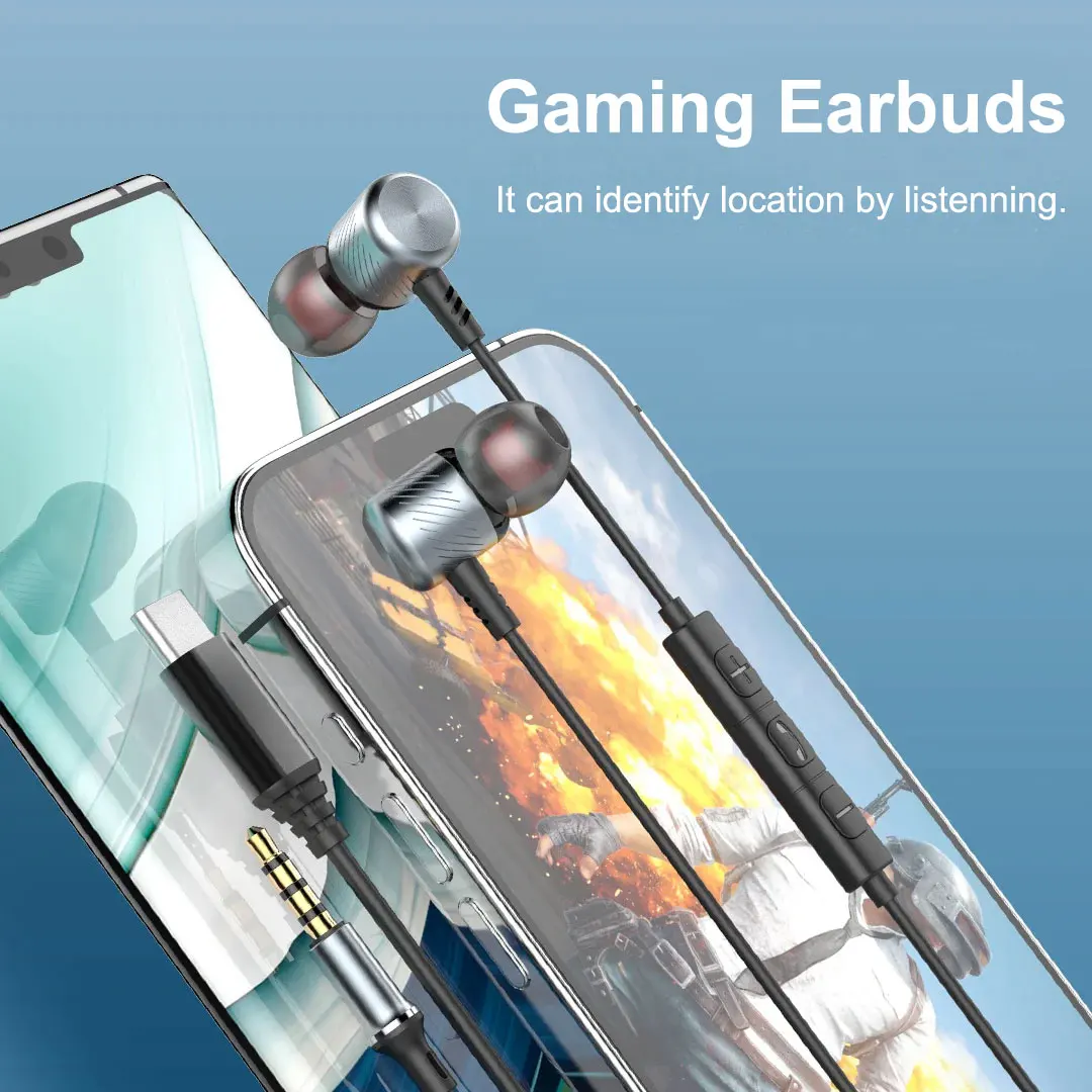 EARDECO Bass Wired Headphones with Metal Stereo Sound