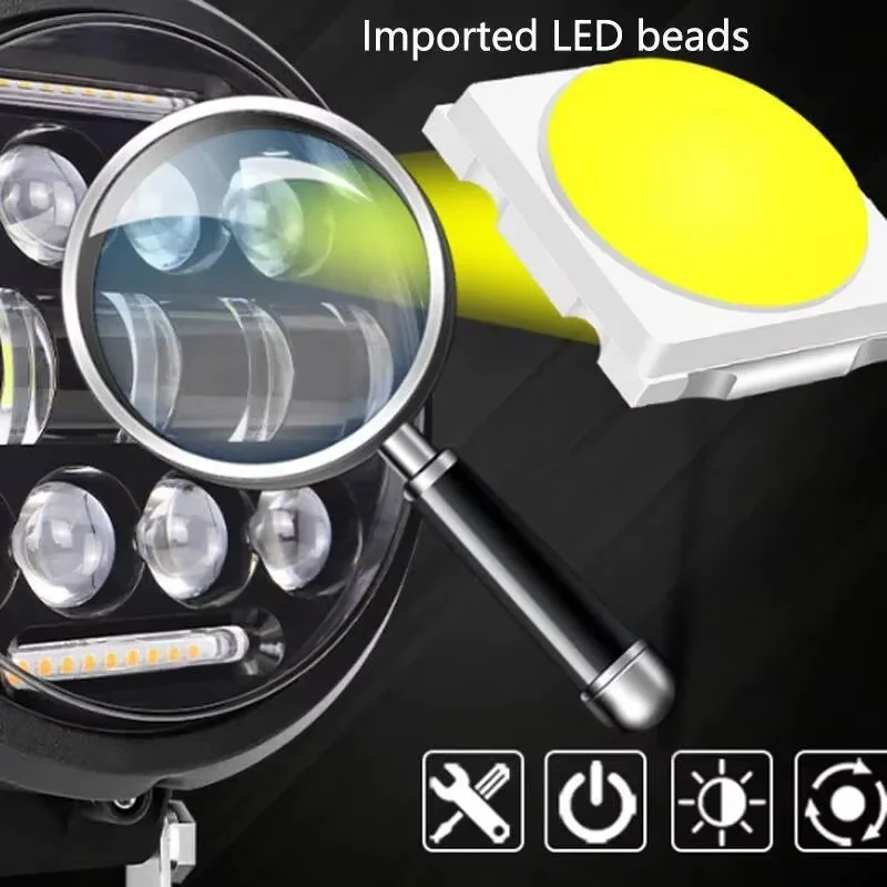 7인치 LED 작업등 바, 지프 4X4 SUV UTV ATV 오프로드 보트 트랙터 트럭 차량용 범용 주행 스포트라이트 안개등