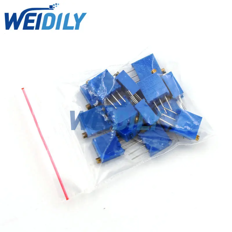 15values 3296W Potentiometers Kit 3296W MultiTurn trimmer adjustable precision Potentiometer Variable Resistors 100R-1M