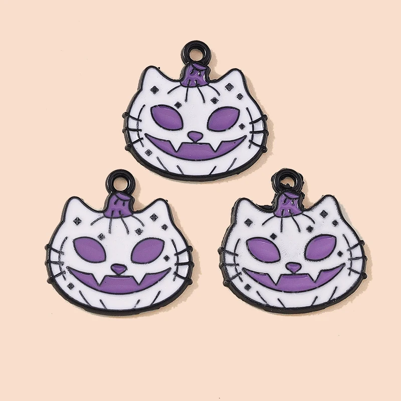 Leslie 10 Stück Halloween-Anhänger, Halloween-Kürbis-Charms für DIY handgefertigte Halskette, Armband, Schmuckherstellung, Zubehör – Detail 8