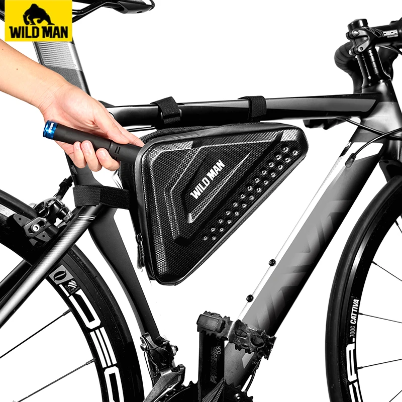 Sac Cadre Vélo Wdfnexalai - Pour VTT Et Vélo Route - Noir - Poche Mesh - étanche - Pour Outils Et Téléphone