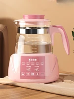 Bouilloire électrique intelligente de 1,5 l, machine à thé en verre à température automatique avec Protection contre l'ébullition au chaud et au sec, bouilloire électrique santé 6