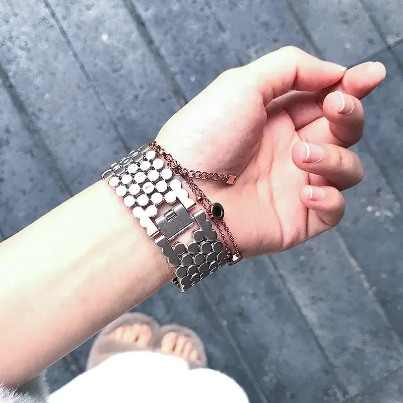 Stainless Steel Watch Band for Apple Watch Series 8 7 6 5 4 3 2 1 SE Metal Strap for IWatch Ultra Band 49mm 45mm 40mm 44mm 42mm