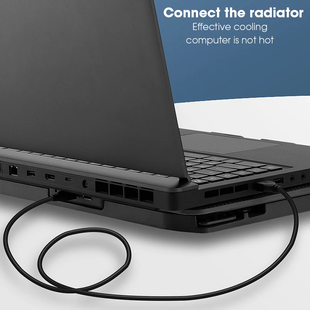 High-Speed USB 2.0 A Male to Male Data Sync and Charging Cable - Black