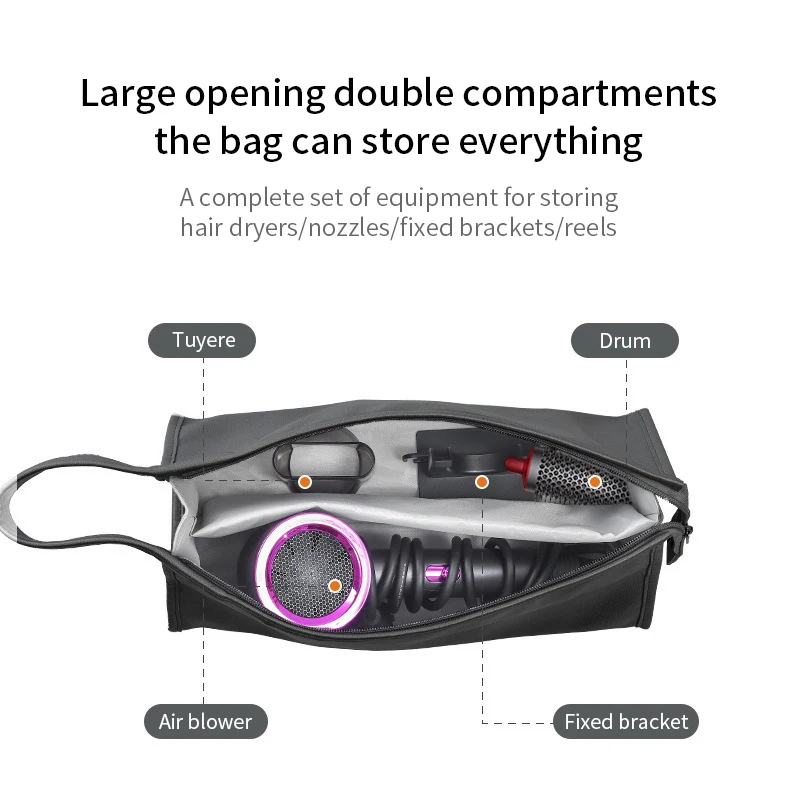 1pc Travel Case For Dyson Airwrap Styler/Shark Flexstyle, Portable Carrying Case For Dyson Supersonic Hair Dryer Make Up Bag 2