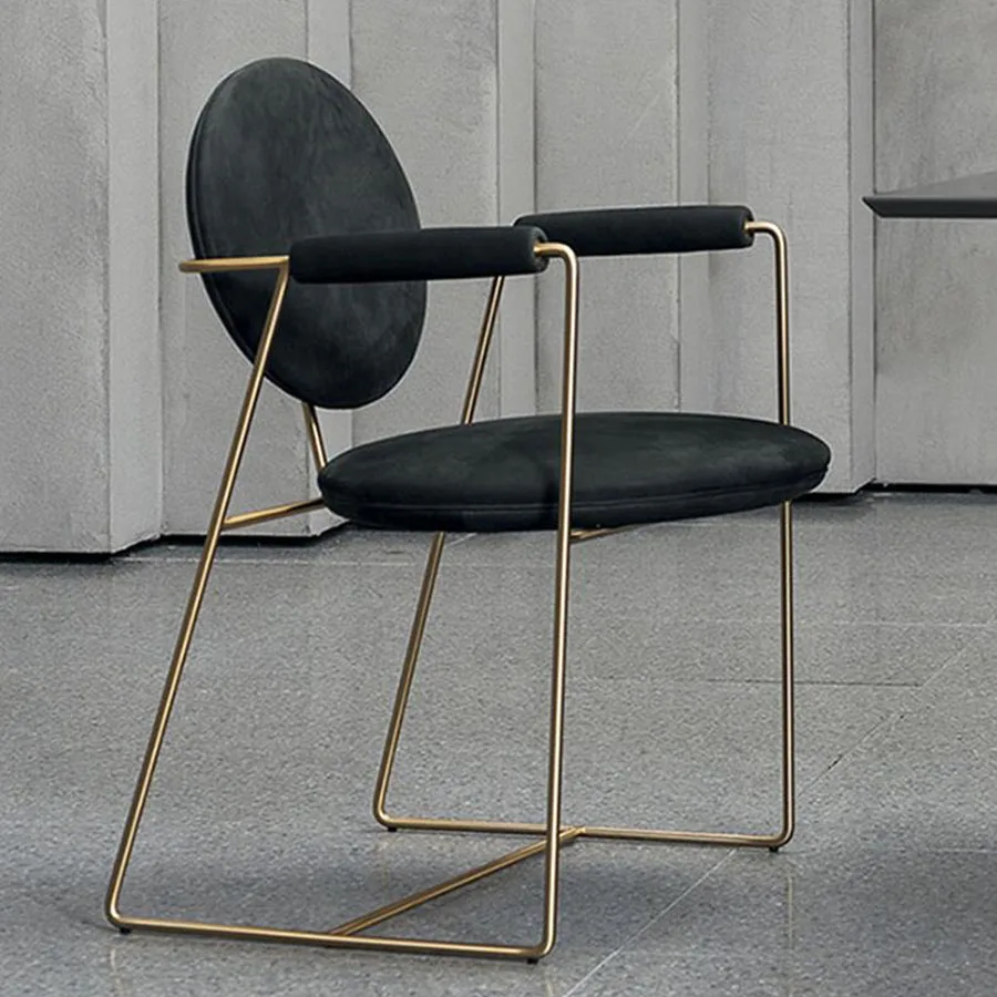 Braccioli Sedia Da Pranzo Cornici In Metallo Moderna Trendy Elegante Poltrona Neoclassica Di Alta Qualità Party Silla Eames Mobili Per Hotel