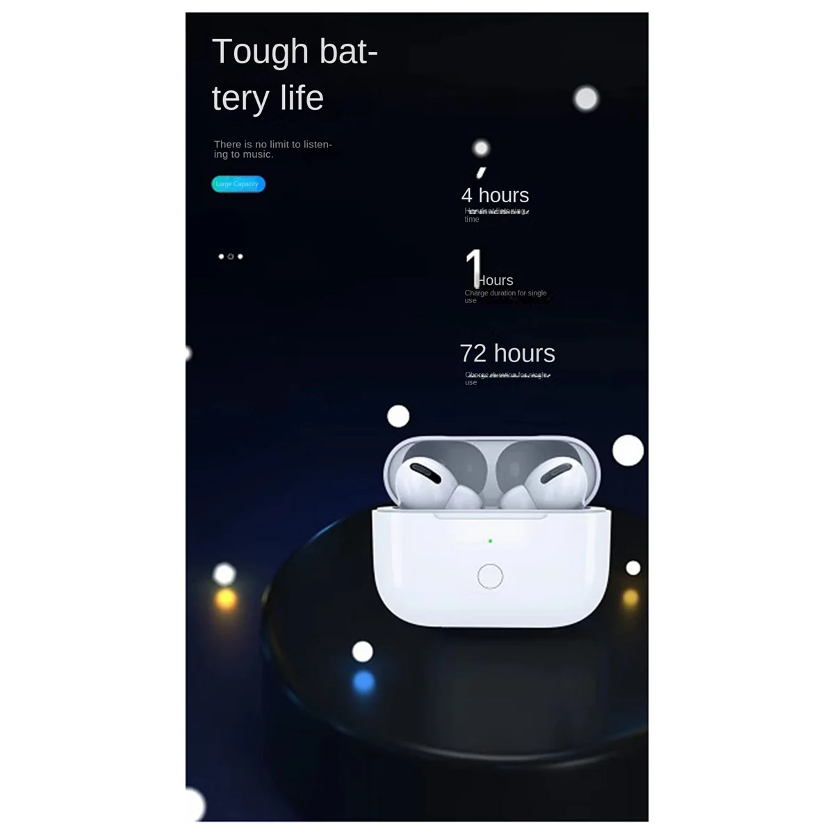 

For Apple Bluetooth Headset Charging Battery Compartment Convenient Portable White 3 Generation Charging Compartment