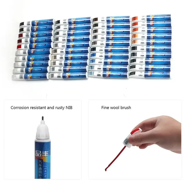 Penna universale per riparazione graffi auto, 16 colori, penne per ritocco automatico, manutenzione e riparazione auto, rimozione trasparente dei graffi dell'auto, penne fai da te 6