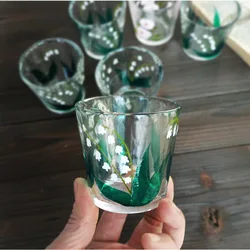 Artisan Hand - Painted Lead - Free Crystal Beer Mugs with Elegant Waist - Slimming Design - 155ml (8x7.5cm)