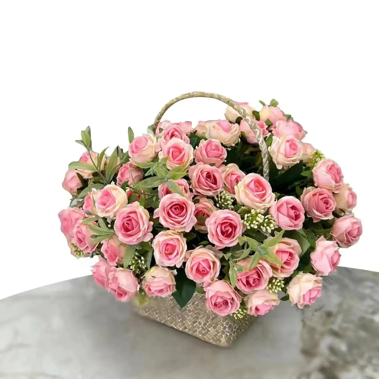 10 Köpfe Rosen strauß künstliche Blumen westliche Rose Hochzeits dekoration 6 Farben Pfingstrosen künstliche Blumen künstliche Blumen – Detail 5
